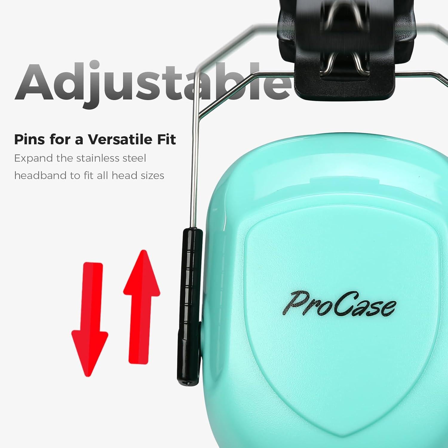 ProCase Noise Reduction Ear Muffs, Sound Proof Ear Protection, NRR 28dB Noise Cancelling Headphones For Adults Kids Autism, Hearing Protection For Shooting Gun Range Mowing -Teal,