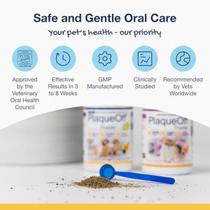 Proden PlaqueOff Powder for Dogs and Cats 60g Oral Care Breath Freshener and Tartar Control