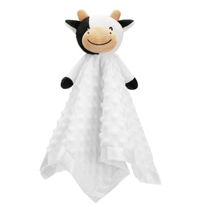 Pro Goleem Cow Security Blanket Soft Loveys For Babies For Boys And Girls Newborn Lovie Infant Blankie Cow Baby Stuff Baby Snuggle Toy Stuffed Animal Baby Gifts 16 Inch,
