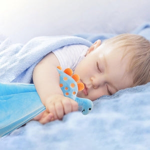 Pro Goleem Dinosaur Security Blanket Soft Loveys For Babies For Boys And Girls Newborn Lovie Infant Blankie Snuggle Toy Stuffed Animal Baby Gifts Blue 14 Inch,