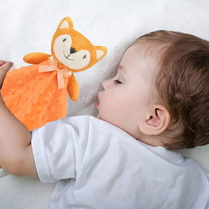 Pro Goleem Fox Security Blanket Orange Soft Baby Lovey Unisex Lovie Baby Gifts For Newborn Toddler Snuggle Toy Stuffed Animal 16 Inch,