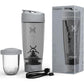 Promixx Pro Shaker Bottle, 1 Pc, 20 oz, Rechargeable, Cool Gray, BPA-Free, Smooth Mixing, With Storage