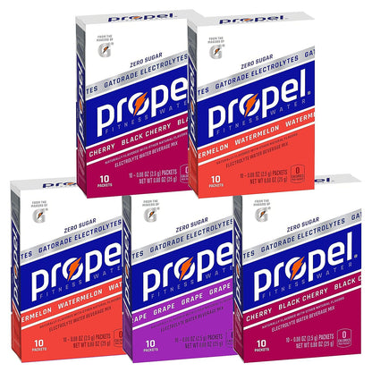 Propel Powder Packets, 3 Flavor Variety Pack, Electrolytes & Vitamins, No Sugar, Packaging May Vary, 088oz Pack of 5