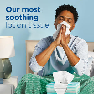 Puffs Puffs Plus Lotion Facial Tissues, 8 Family Boxes, 124 Facial Tissues Per Box, Allergies And Colds