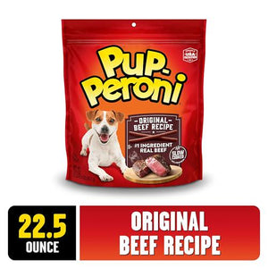 Pup Peroni Dog Treats Original Beef Flavor 22.5 oz Bag Made with Real Beef