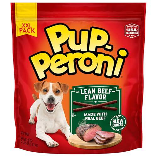 Pup-Peroni Dog Treats, Lean Beef Flavor, 38 oz Bag, Made with Real Beef, 90% Fat Free