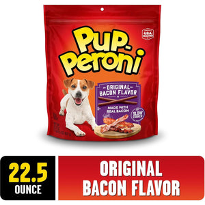 Pup Peroni Dog Treats Bacon Flavor Soft and Chewy Made with Real Bacon 22.5 oz Bag