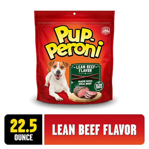 Pup-Peroni Lean Beef Dog Treats 22.5 oz Soft and Chewy 90 Percent Fat Free Made with Real Beef for Training and Reward