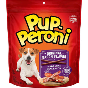 Pup Peroni Dog Treats Bacon Flavor Soft and Chewy Made with Real Bacon 22.5 oz Bag