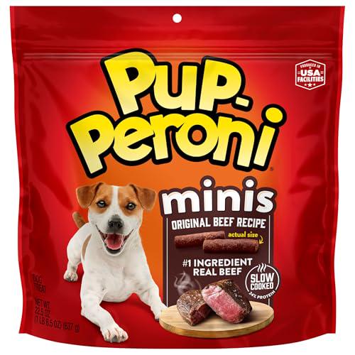 Pup Peroni Mini Dog Treats Original Beef Flavor 22.5 oz Bag Made with Real Meat