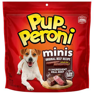 Pup Peroni Mini Dog Treats Original Beef Flavor 22.5 oz Bag Made with Real Meat