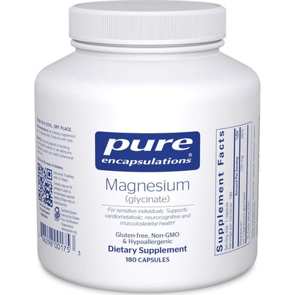 Pure Encapsulations Magnesium Glycinate, Stress Relief & Sleep Support Supplement, 180 Capsules