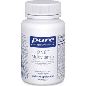 Pure Encapsulations ONE Daily Multivitamin with CoQ10 Metafolin Vision Support 30 Ct