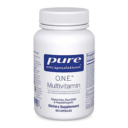 Pure Encapsulations O.N.E. Multivitamin, 60 Capsules, With CoQ10, Lutein & Metafolin for Vision & Cell Health