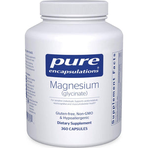Pure Encapsulations Magnesium Glycinate Capsules 360 Ct Stress Relief Sleep Muscle and Heart Support