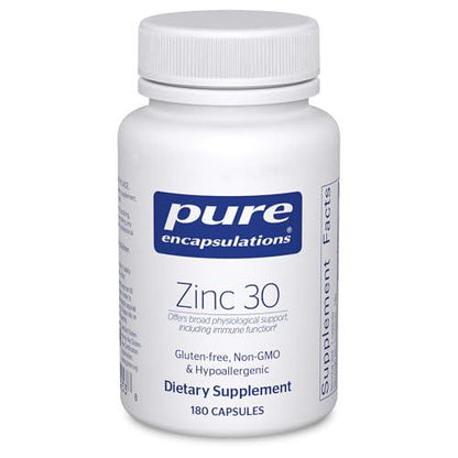 Pure Encapsulations Zinc 30 mg 180 Capsules Immune Support and Wound Healing with Zinc Picolinate