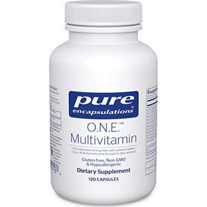 Pure Encapsulations O.N.E Multivitamin 120 Capsules with CoQ10 Lutein and Metafolin for Vision and Health