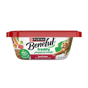 Purina Beneful Gravy Wet Dog Food 8 x 10 oz Prepared Meals Beef Stew Flavor for Adult Dogs