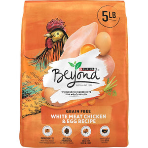 Purina Beyond Grain Free Dry Cat Food, White Meat Chicken & Egg, 5 lb Bag, Natural High Protein Formula