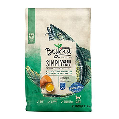 Purina Beyond Grain Free Dry Cat Food 3 lb Bag Whitefish and Egg Recipe with Added Vitamins and Minerals
