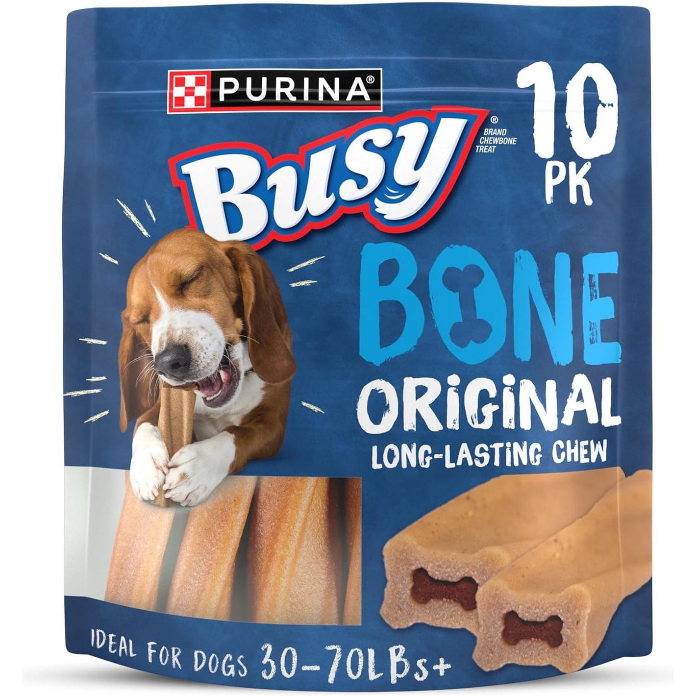 Purina Busy Bone Chew Treats for Adult Dogs Original Flavor 10 Count Pouch