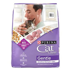 Purina Cat Chow Gentle Dry Cat Food for Sensitive Stomach and Skin 13 lb Bag