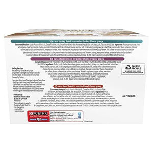 Fancy Feast Gravy Lovers Poultry and Beef Wet Cat Food 30 Count Variety Pack 3 oz Gourmet Cans