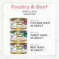 Fancy Feast Grilled Wet Cat Food Variety Pack 30 Count Poultry and Beef 3 oz Cans for Adult Cats