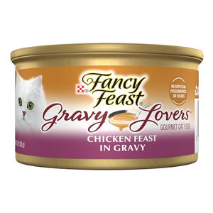 Fancy Feast Gravy Lovers Chicken Feast in Grilled Chicken Flavor Gravy Wet Cat Food 24 Cans 3 oz Each