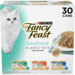 Fancy Feast Poultry & Beef Feast Classic Pate Collection – Grain-Free Wet Cat Food, Variety Pack of 30 (3 oz Cans) for Cats