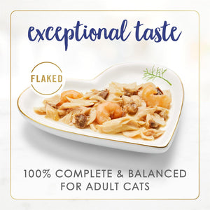 Purina Fancy Feast Wet Cat Food, Flaked Fish & Shrimp Feast, 3 oz Cans, Pack of 24