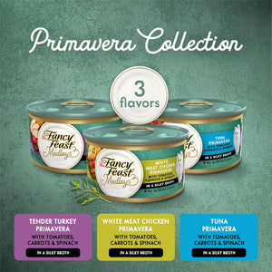 Purina Fancy Feast Wet Cat Food Medleys Primavera Variety Pack 2 Packs of 12 Cans Each 3 oz Gourmet Adult Cat Food with Essential Nutrients