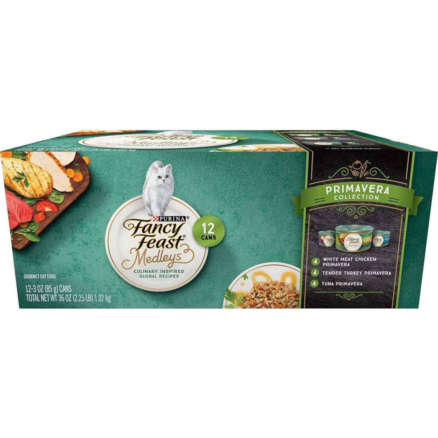 Purina Fancy Feast Wet Cat Food Medleys Primavera Variety Pack 2 Packs of 12 Cans Each 3 oz Gourmet Adult Cat Food with Essential Nutrients