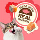 Purina Friskies Party Mix Natural Cat Treats, Real Salmon, Added Nutrients, 20 oz Canister
