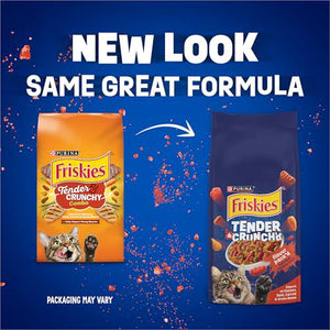 Purina Friskies Tender & Crunchy Cat Food, 16 lb Bag, Chicken, Beef, Carrot & Green Bean Flavors