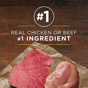 Purina One Classic Ground Wet Dog Food Variety Chicken and Beef with Brown Rice 13 oz Cans Pack of 6