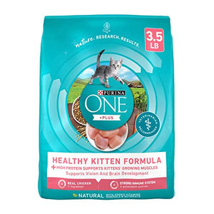 Purina ONE Kitten Food Chicken Formula High Protein with DHA 3.5 lb Bag