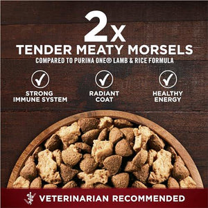 Purina ONE True Instinct dog food 27.5 lb bag with real beef and salmon plus bone broth vitamins and minerals