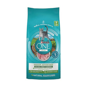 Purina One Indoor Advantage Cat Food Dry Weight Control Low Fat Chicken Formula 7 lb Bag