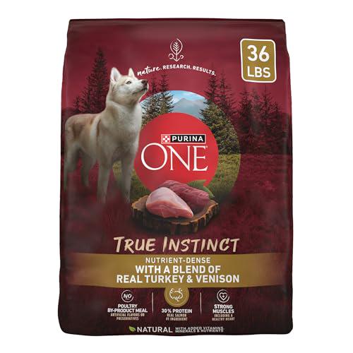 Purina ONE True Instinct Turkey and Venison Dry Dog Food High Protein 36 lb Bag