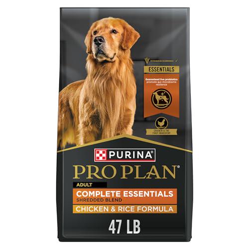 Purina Pro Plan Shredded Blend Dog Food Chicken and Rice Dry Formula with Probiotics 47 lb Bag