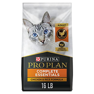 Purina Pro Plan Cat Food, Chicken & Rice Formula, High Protein, 16 lb Bag, With Probiotics