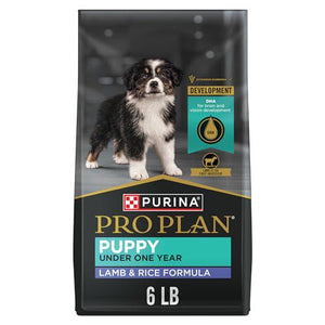 Purina Pro Plan Puppy Food, DHA Lamb & Rice Formula, High Protein Dry Kibble, 6 lb Bag