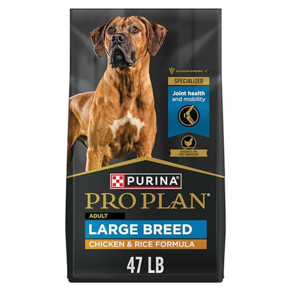 Purina Pro Plan Large Breed Dry Dog Food, High Protein Chicken & Rice Formula, 47 lb Bag