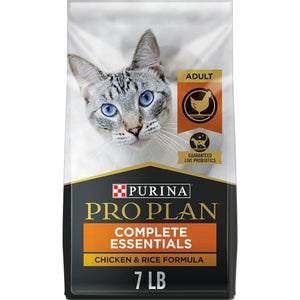 Purina Pro Plan High Protein Cat Food, Chicken & Rice, 7?lb Bag, With Probiotics, Adult Dry Nutrition
