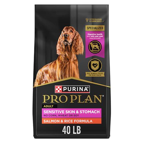 Purina Pro Plan Sensitive Skin & Stomach Dog Food, Salmon & Rice, 40?lb Bag, Dry Formula with Probiotics