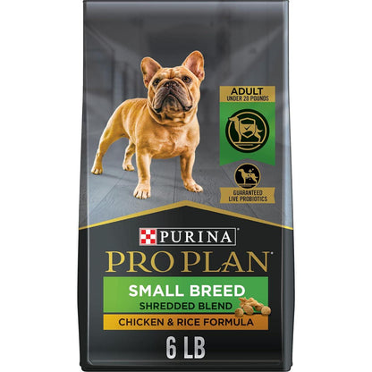 Purina Pro Plan Small Breed Dog Food, Chicken & Rice with Probiotics, 6 lb Bag