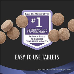 Purina Pro Plan FortiFlora Dog Probiotic Supplement 45 Chewable Tablets Canister for Digestive Health