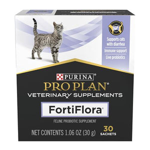 Purina Pro Plan FortiFlora Cat Probiotic Supplement, 30 Ct Box, Supports Digestive Health, Vet Recommended
