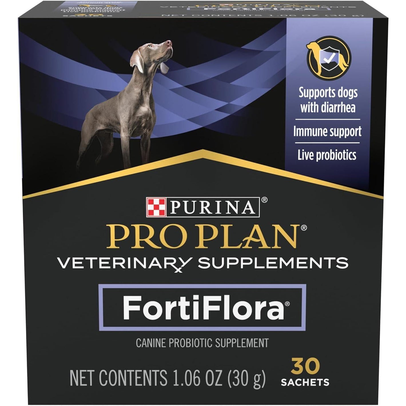 Purina FortiFlora Probiotic Supplement for Dogs, 30 Ct Box, Veterinary Digestive Support